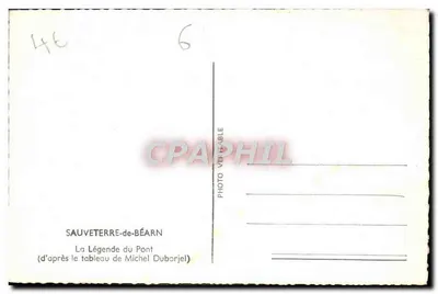 Sauveterre-de-Béarn — Legenda o Mostowym — według obrazu Michel Duborjel — Rewers