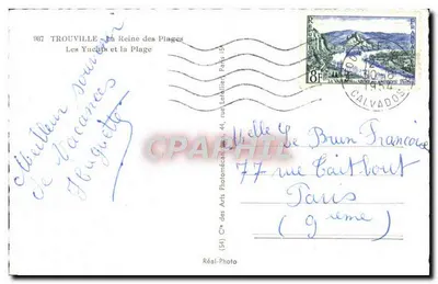 TROUVILLE — De Koningin van de Stranden — Real-Photo n°967 — Achterkant