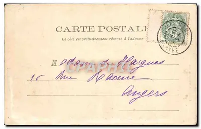 Le Mans — Katedra. (Rosace XV wieku) — Phototypie J. Bouveret, Le Mans — Rewers
