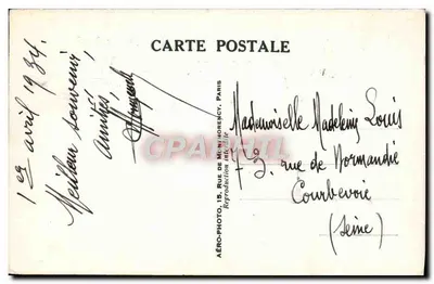 Chartres — Katedra. Szczegół portalu północnego — Aéro-Photo, 15, Rue de Montmorency, Paryż — Rewers