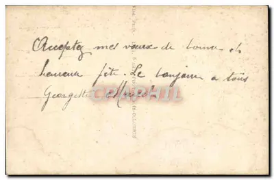 Vrouw met rozen — Gelukkig verjaardag — L. F. HARTPHOTO, Parijs — Achterkant