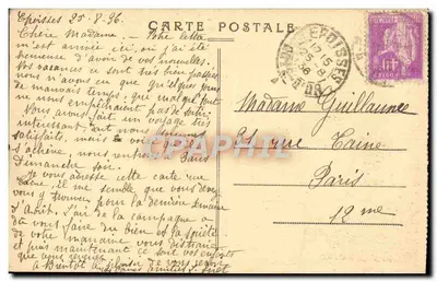 SEMUR-en-AUXOIS (Côte-d'Or) — Zamek widziany z brzegów Armançon — Fotografia Arvet, Semur-en-Auxois — Rewers