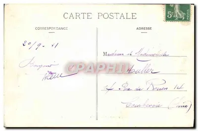 Uzerche, Vista geral — Estrada de Eyburie — Fototipia Bessot e Unionie, Frive — Verso