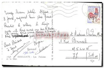 Houlgate - Les Falaises — widok z morza — R. Letellier — Rewers