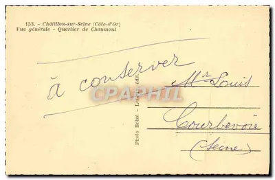 Châtillon-sur-Seine (Côte-d'Or) — Vista generale — Quartiere di Chaumont — Foto Bolzé — Verso