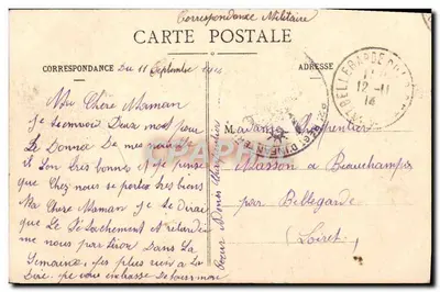 Montargis — Bos — Kruispunt van de Ster in de winter — N. G. — Achterkant