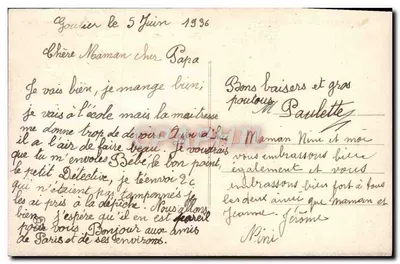 Pyrénées-Ariégeoises — Okolice Auzat i Vicdessos — Widok z drogi w stronę Przepaści Rioufred — Wydawca P. J. Tardieu, nr 1404 — Rewers