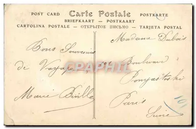 Stara pocztówka Menton La Vieille Ville — Rewers