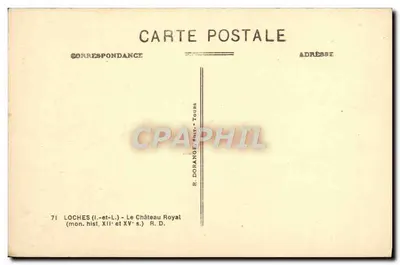 Loches — O Castelo Real — R. Dorange — Verso