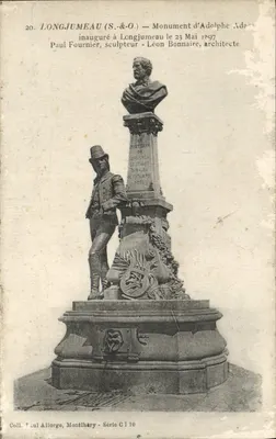 Bilhete postal antigo Longjumeau Monument de Adolphe