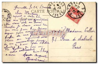 Grenoble - L'Isère e la Catena delle Alpi — Cliché A.V., Collezione L.P., Grenoble, n°453 — Verso