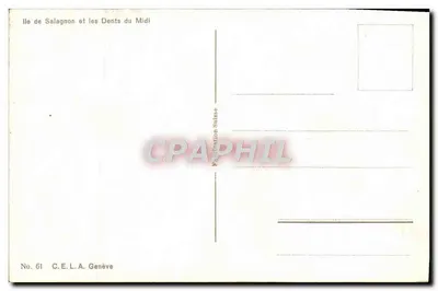 Wyspa Salagnon i Zęby Południa — C.E.L.A. Genewa, n° 61 — Rewers