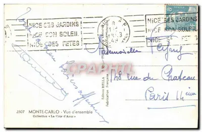 Monte-Carlo — Vista geral — Edições BELLA — Verso