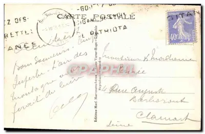 Grenoble — Visão geral tirada do Jardim dos Duques — Edições Marf. Marinoetto frères — Verso