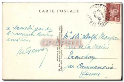 Paryż — Plac Bastilli i Kolumna Lipca — A. L. nr 226 — Rewers