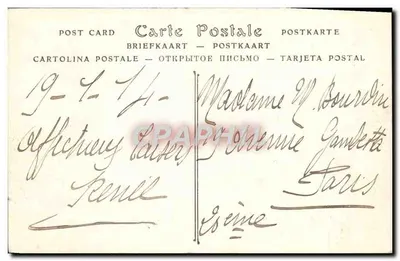 Auxerre — Widok z brzegu Yonne powyżej Zadzioru Bátarudeau — ND Phot. — Rewers