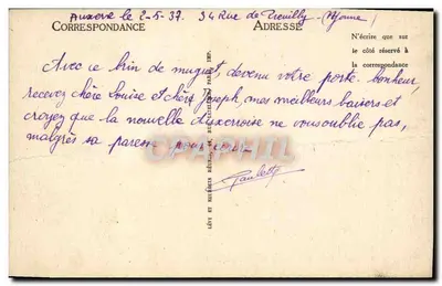 Auxerre — Vue prise en Aval du Pont de la Tournelle — LL, n° 92 — Achterkant