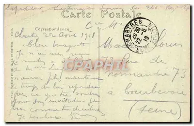 Chartres — Katedra, widok z Cachembach — Jhot. — Rewers