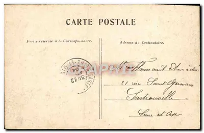 Fontainebleau — Il Castello. — Editore: S.A. de la Poste (Serie non visibile) — Verso