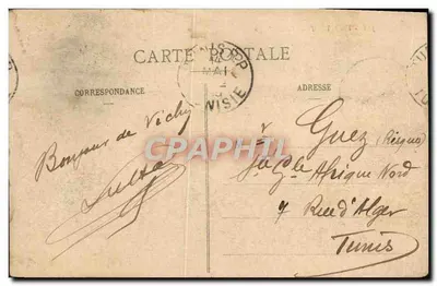 Vichy - Plac Victora Hugo — wydawca anonimowy, nr serii 596 — Rewers