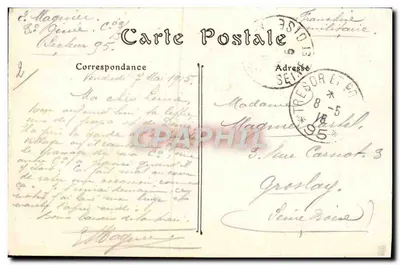 Katedra w Reims — Duży portal (obecny stan) — Kolekcja H. George, Reims, nr 46 — Rewers
