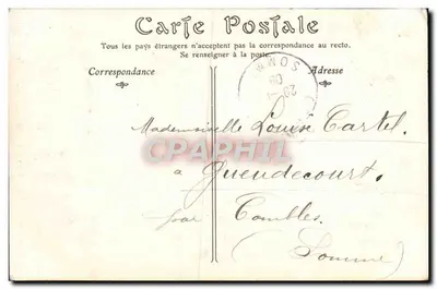 Castello di Chantilly — La Scala d'Onore e il Vestibolo — editore L. P. n°24 — Verso