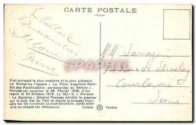 Verdún — Fuerte de Douaumont — Edición Verdún — Reverso