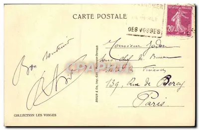 Gérardmer — Un angolo pittoresco — Braun & Cie, Mulhouse-Dormaach, n°5435 — Verso