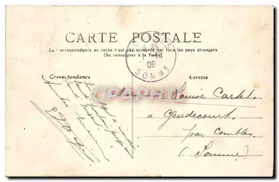 Arras - Brama Baudimont — wydawca E.C. n°12 — Rewers