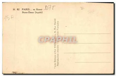 Notre-Dame de París — fachada — YVON — Reverso