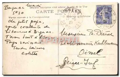 Bergerac (Dordogne) — Vista geral — Fototipia Marcel Delboy Bordeaux, n° 54 — Verso