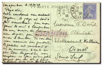 Castelo de Marzac — Margens da Vézère — P.D.S. La Dordogne Pittoresque — Verso
