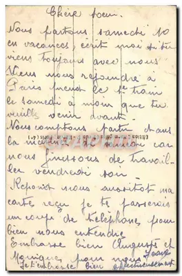 Beauvais — Antiga residência do padre Gellée — editor Harmignies, n° 54 — Verso