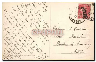 Évian-les-Bains — The Casino — Unidentified Publisher, Series Number Not Visible — Back