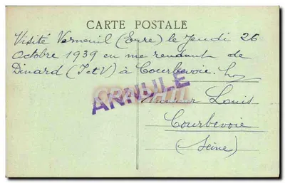 Verneuil (Eure) — Igreja de Nossa Senhora da Medalha com seu campanário gótico — ti Foncanil, editor Dreux — Verso