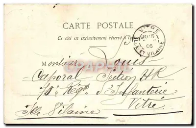 Bilhete postal antigo Paris Um Canto Dos Campos Elísios — Verso