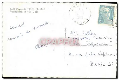 Sablé-sur-Sarthe — Perspektywa na miasto — Clichy-Macon — Rewers