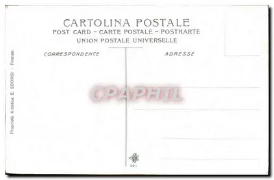 Portret Papieża Giulia II — Raffaello Sanzio — Wydawca E. Sporgi, nr 321 — Rewers