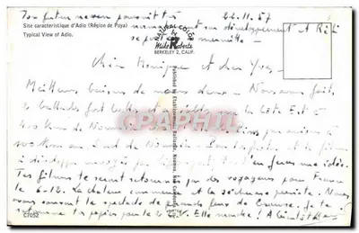 Typische uitzicht van Adio (Regio Poya) — Uitgegeven door Établissement Ballande, Nouméa, Nieuw-Caledonië — Achterkant
