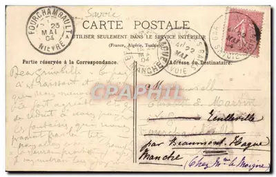 Aix-les-Bains — Lago del Bourget y la Dent du Chat — editor no identificado, n. de serie 11 — Reverso