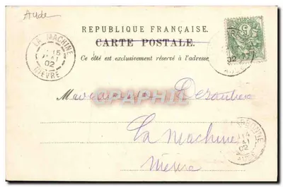 Toren van de Recht — Stad Carcassonne — Uitgever niet geïdentificeerd — Achterkant