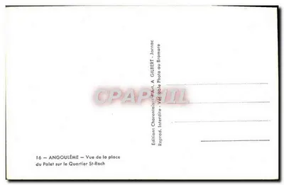 Angoulême — Widok placu Palet w dzielnicy St-Roch — Éditions Charentaises d'Art, A. Gilbert — Rewers