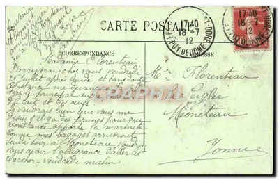 Uitzicht op Mont-Dore — De Waterval van de Wolf — LL, n°86 — Achterkant