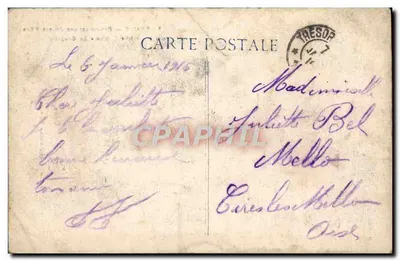 Braine — Pensionato das Jovens Moças dirigido por Mlle Oatillon — A Capela — Verso