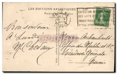 Paryż — Widok na Trocadéro — Wydawca LIP, nr 65 — Rewers