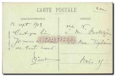 Compiègne - A Praça do Hotel de Ville — editor Decelle — Verso