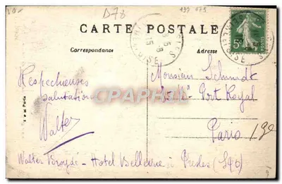 Presles — Le Château du Manoir — Edit. V. Fontaine coiffeur, Presles — Verso