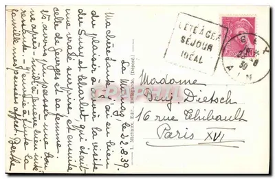 La Faucille - Gex - Le Léman et le Mont-Blanc, vus de la Redoute — n°515 — Rewers