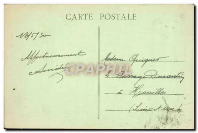 Cherbourg — Um canto do Jardim Público e a Montanha do Roule — Editor não identificado, n° 19 — Verso