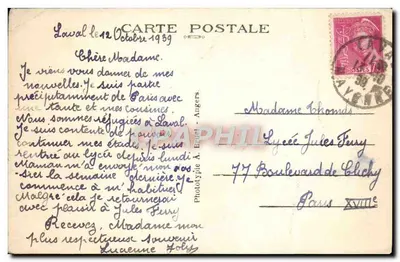 Laval (Mayenne) — Zamek i Stary Most — A. B. — Rewers